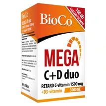 BioCo MEGA C+D duo C-vitamin 1500mg + D3-vitamin 3000NE RETARD filmtabletta 100db
