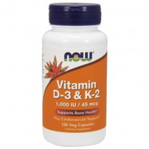 Now D3 és K2 vitamin 120 db