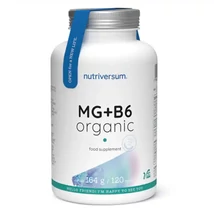 Nutriversum Magnézium+B6-vitamin Organic tabletta 120db