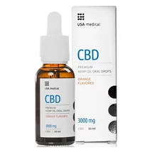 USA Medical Prémium CBD 3000mg szájápoló csepp 30ml