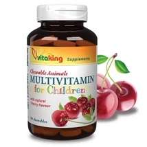 Vitaking Gyerek Multivitamin meggyes rágótabletta 90db