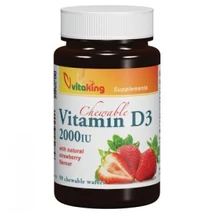 Vitaking d3-vitamin epres rágótabletta 90db