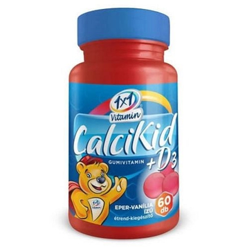 1×1 Vitamin CalciKid+D3 eper-vanília ízű gumivitamin 60db