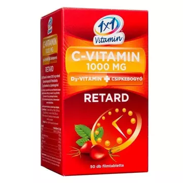1×1 Vitamin Retard C-vitamin 1000mg + D3-vitamin tabletta 50db