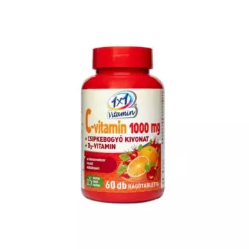 1×1 Vitamin C-Vitamin 1000mg+D3+csipkebogyó rágótabletta 60 db