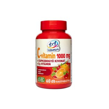1X1 Vitamin C-Vitamin 1000mg+D3+csipkebogyó rágótabletta 60 db