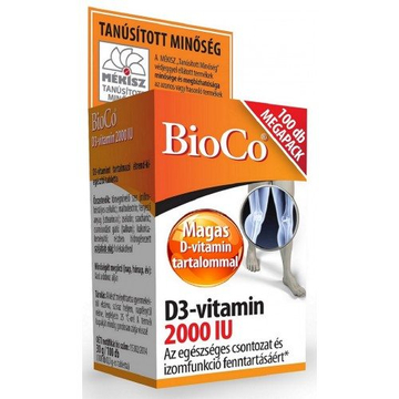BioCo D3-vitamin 2000NE tabletta 100db