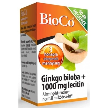 BioCo Ginkgo Biloba+Lecitin 1000mg Megapack 90db