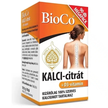 Bioco kalci-citrát + D3-vitamin megapack 90db