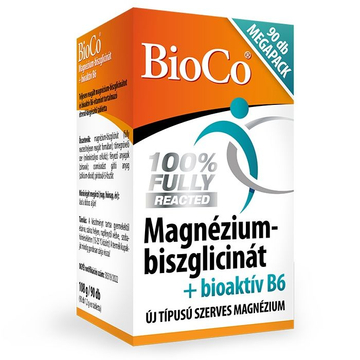 Bioco Magnézium-biszglicinát + bioaktív B6-vitamin tabletta 90 db