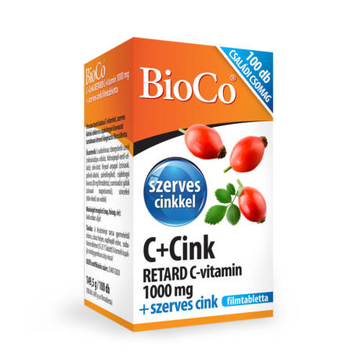 BioCo C+Cink Retard C-vitamin 1000mg + szerves Cink Családi csomag 100db