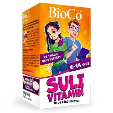 Bioco suli-vitamin citrom ízű rágótabletta 90 db