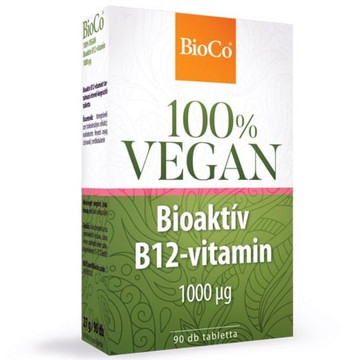 BioCo 100% Vegan Bioaktív B12-vitamin 1000mcg tabletta 90db