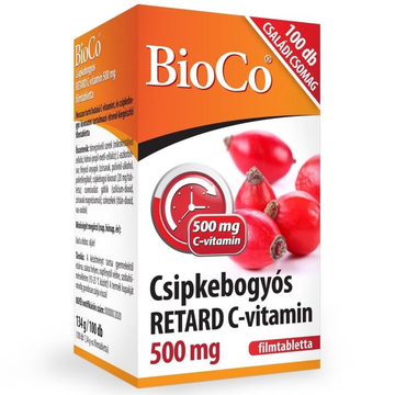 BioCo Csipkebogyós RETARD C-vitamin 500mg Családi csomag 100db