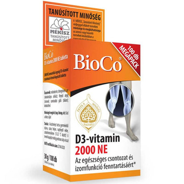 BioCo D3-vitamin 2000NE tabletta 100db
