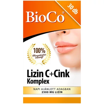 BioCo Lizin C+Cink Komplex tabletta 30db