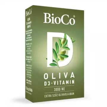 BioCo Oliva D3-vitamin 3000NE lágyzselatin kapszula 60db
