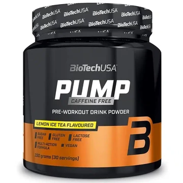 BioTech USA Pump Caffeine free citromos ice tea ízű italpor - 330g