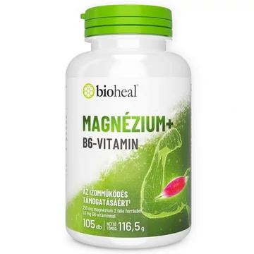 Bioheal Magnézium+B6-vitamin szerves nyújtott felszívódású tabletta 105db