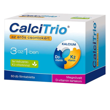 CalciTrio – Kalcium + K2 + D3-vitamin filmtabletta 60db