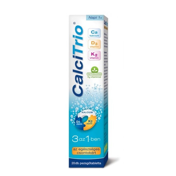 CalciTrio – Kalcium + K2 + D3-vitamin pezsgőtabletta 20db