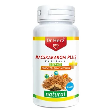 Dr. Herz Macskakarom Plusz Szerves Cink+Szelén+C-vitamin kapszula 60db