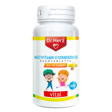 Dr. Herz gyerek multivitamin + D-vitamin tabletta 60db