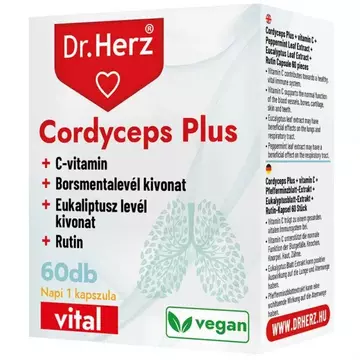 Dr. Herz Cordyceps Plus + C-vitamin kapszula 60db