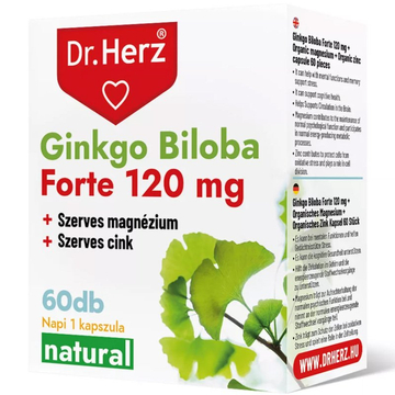 Dr. Herz Ginkgo Biloba Forte 120mg +Mg+Cink kapszula 60db