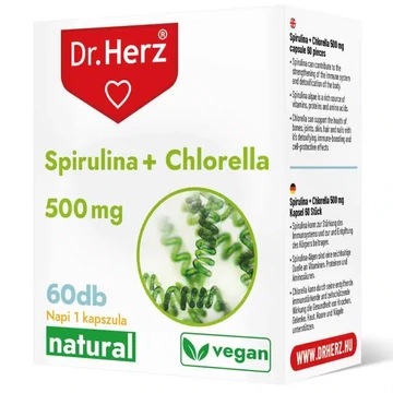 Dr. Herz Spirulina + Chlorella kapszula 60db