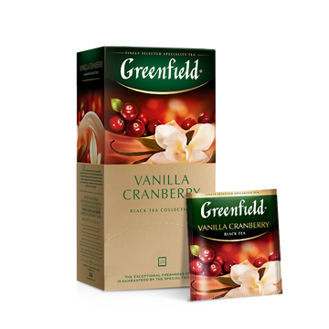 GREENFIELD Vanilla Cranberry tea 25x1,5 g Szav.idő:03.31.