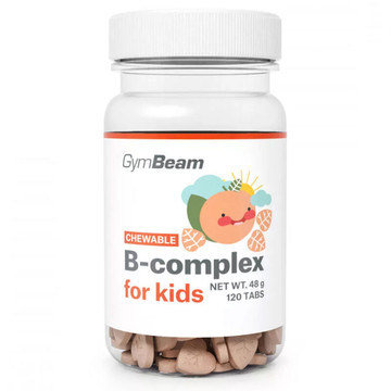 GymBeam B-komplex sárgabarack ízű rágótabletta gyerekeknek 120db