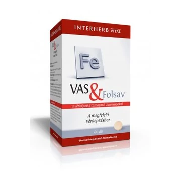 Interherb vas+folsav tabletta 60db