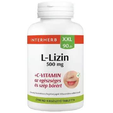 Interherb XXL L-Lizin 500mg + C-vitamin tabletta 90db