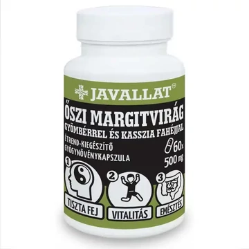 Javallat Őszi margitvirág gyömbérrel és kasszia fahéjjal kapszula 60db