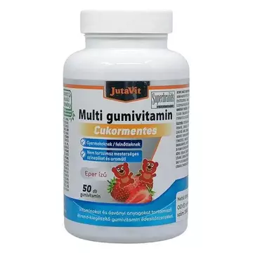 JutaVit Multivitamin cukormentes eper ízű gumivitamin 50db