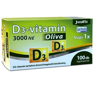 JutaVit Olíva D3-vitamin 3000NE lágyzselatin kapszula 100db