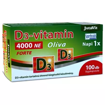 JutaVit Olíva D3-vitamin 4000NE Forte lágyzselatin kapszula 100db
