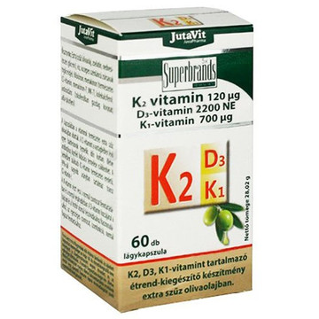 Jutavit K2+D3+K1-vitamin lágykapszula 60db