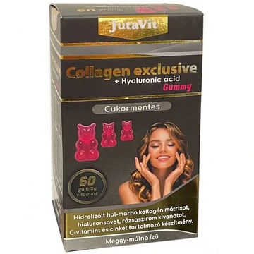 JutaVit Collagen Exclusive + Hialuronsav cukormentes gumivitamin 60db