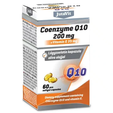 Jutavit Koenzim Q10 200mg + E-vitamin lágyzselatin kapszula 60db