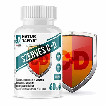 Natur Tanya Szerves C+D C-vitamin 1000mg + D-vitamin 2000NE tabletta 60db