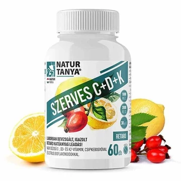 Natur Tanya Szerves C+D+K2-vitamin tabletta 60db