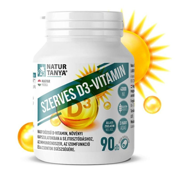 Natur Tanya Szerves D3-vitamin 4000NE, E-vitaminnal kapszula 90db