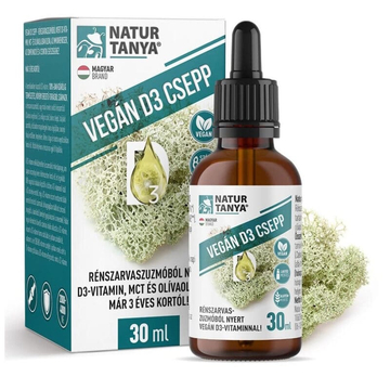 Natur Tanya Vegán D3-vitamin csepp rénszarvaszuzmóból 30ml