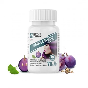 Natur Tanya Szerves Szőlőmag és Ginkgo biloba tabletta 70db