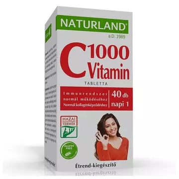 Naturland C-vitamin 1000mg tabletta 40db