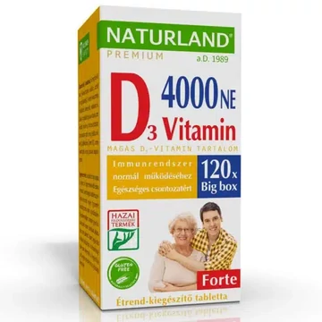 Naturland D3-vitamin 4000NE Forte Prémium tabletta 120db