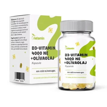 Netamin D3-vitamin 4000NE+olívaolaj kapszula 30db