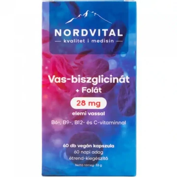 Nordvital Vas-biszglicinát vegán kapszula 60db 